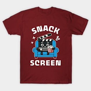 snack & screen - movies lovers T-Shirt